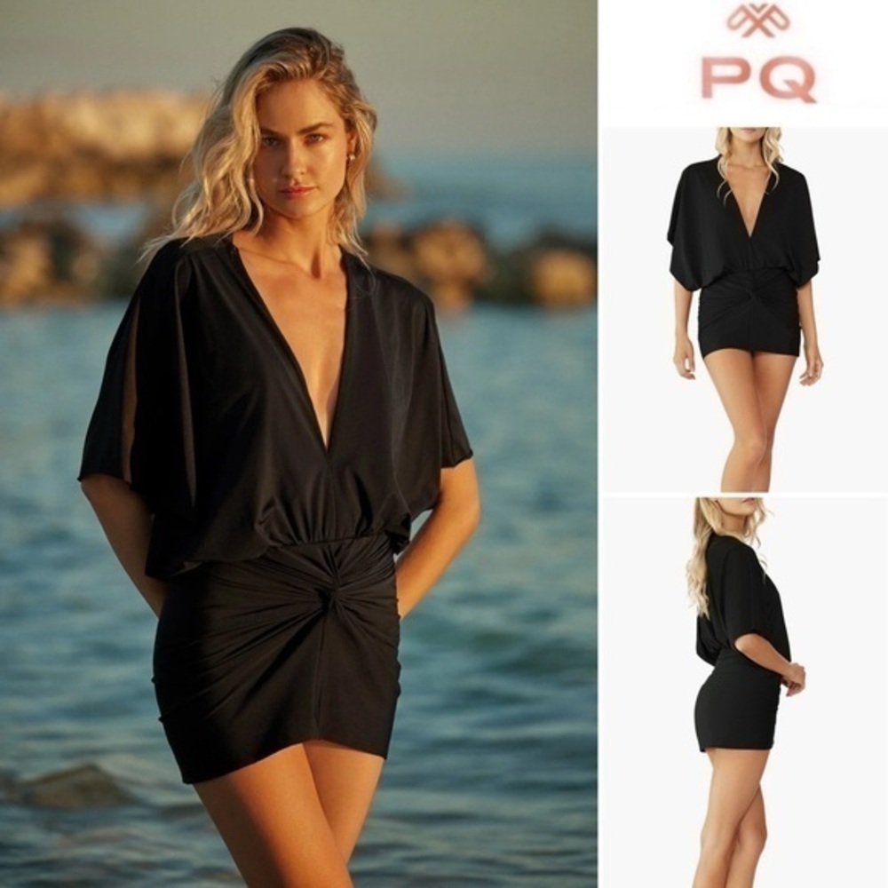 Pq Swim Womens Kiara Mini Dress Black XS/S NWT 134$